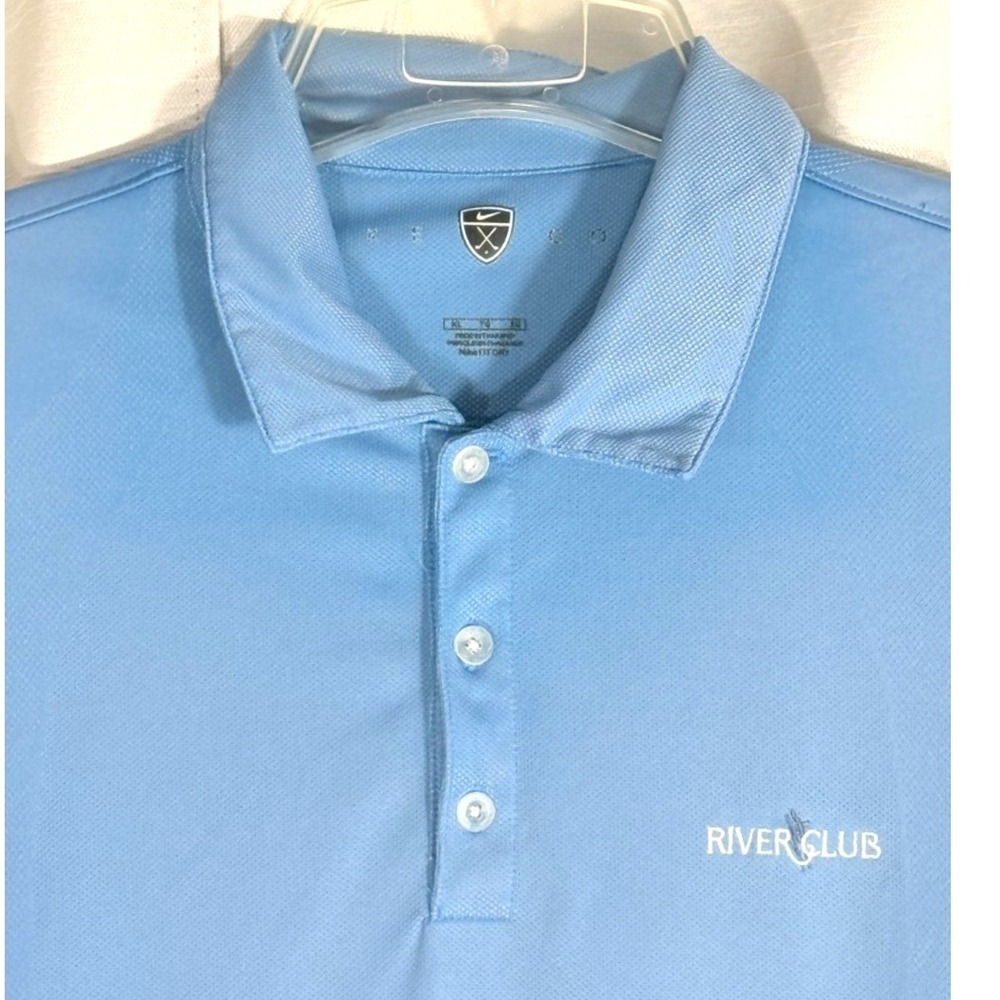 Nike River Club Men's Light Blue Performance Polo XL Pawley's Island